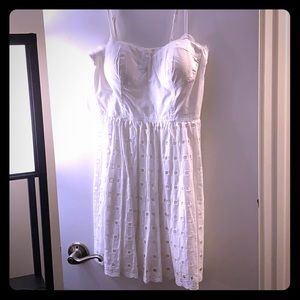 White Eyelet Bra Top Dress